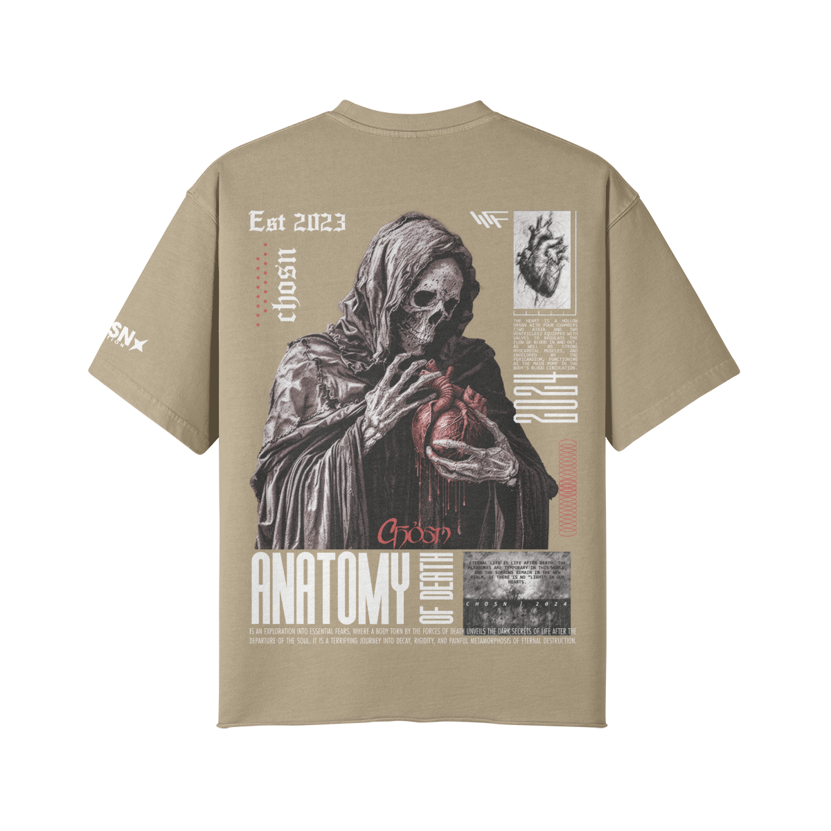 "ANATOMY OF DEATH" Oversize Heavyweight Shirt - CHOSN