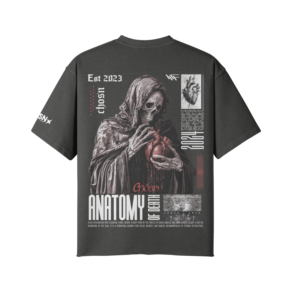 "ANATOMY OF DEATH" Oversize Heavyweight Shirt - CHOSN