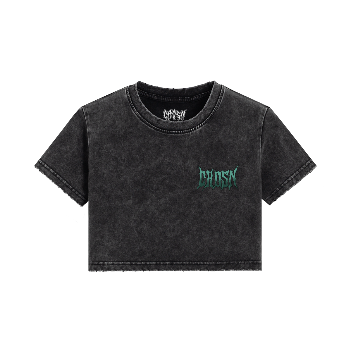 'BAGS TILL WE DIE " Women's Snow Wash Crop Top - CHOSN