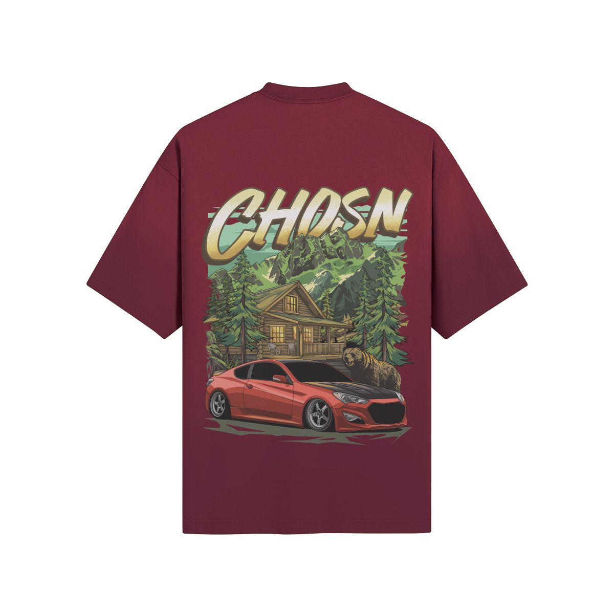 "IN THE MOUNTAINS" Boxy Sun Faded T-shirt - CHOSN