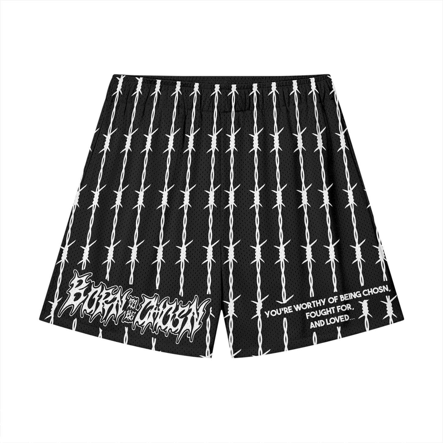 "BARBWIRE" Mesh Shorts Black