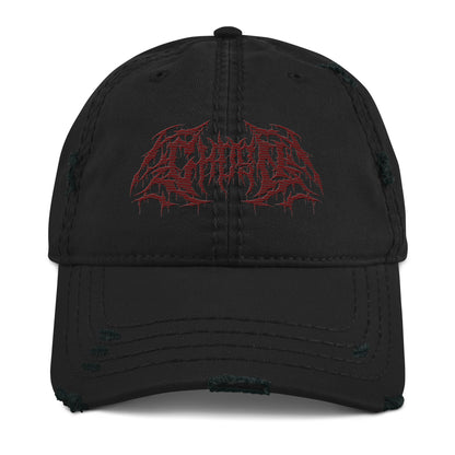 Gorra de papá desgastada con la leyenda "INMORALIDAD"