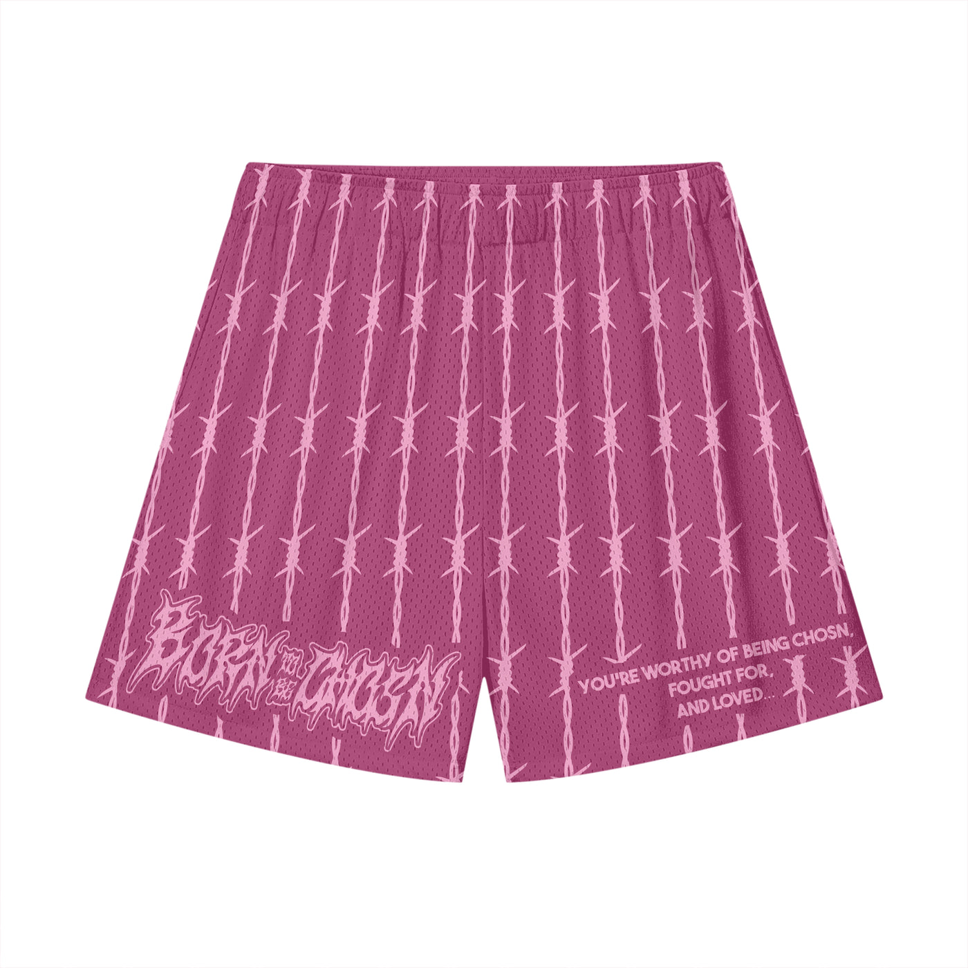 "BARBWIRE" Mesh Shorts Pink