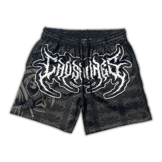 CRONOS×MASATO MESH PANEL LOGO SHORTS ., 魔裟斗さん×CRONOS