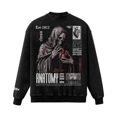 Sudadera de peso pesado "ANATOMÍA DE LA MUERTE"