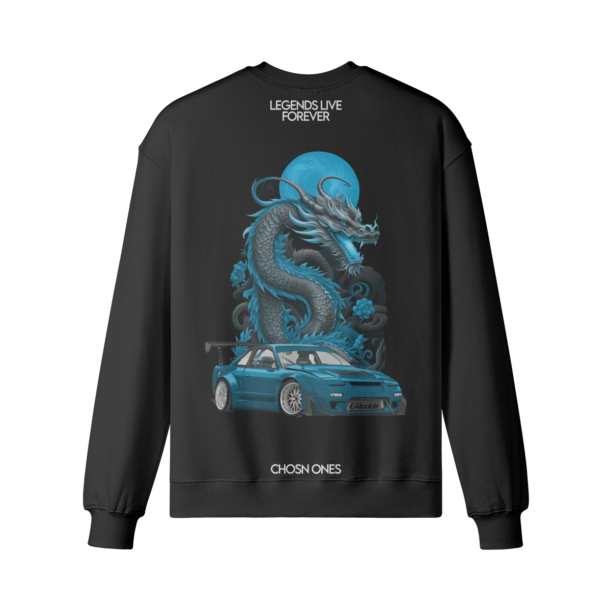 "LEGENDS LIVE FOREVER" Heavyweight Oversized Sweatshirt - CHOSN