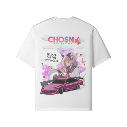 "BE SAFE ON THE WAY HOME" Boxy Heavyweight Shirt - CHOSN